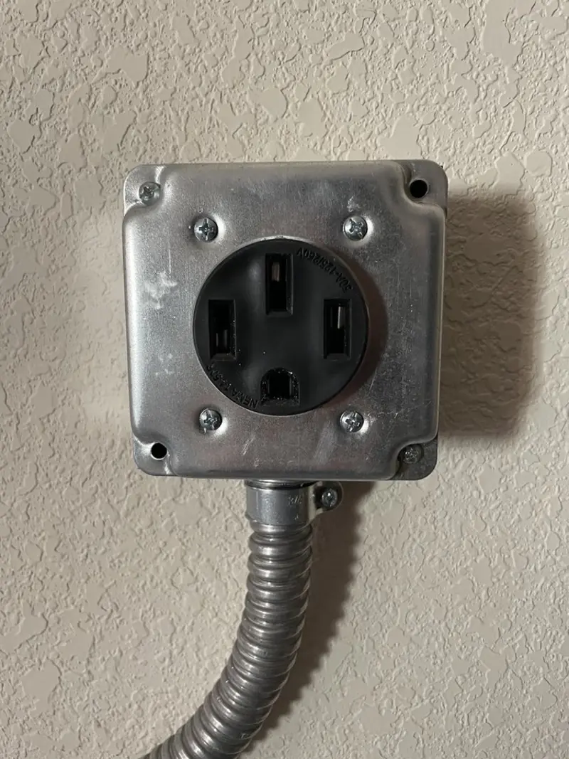 NEMA 14-50 outlet installed for Electrical Panel Upgrade in Morro Bay